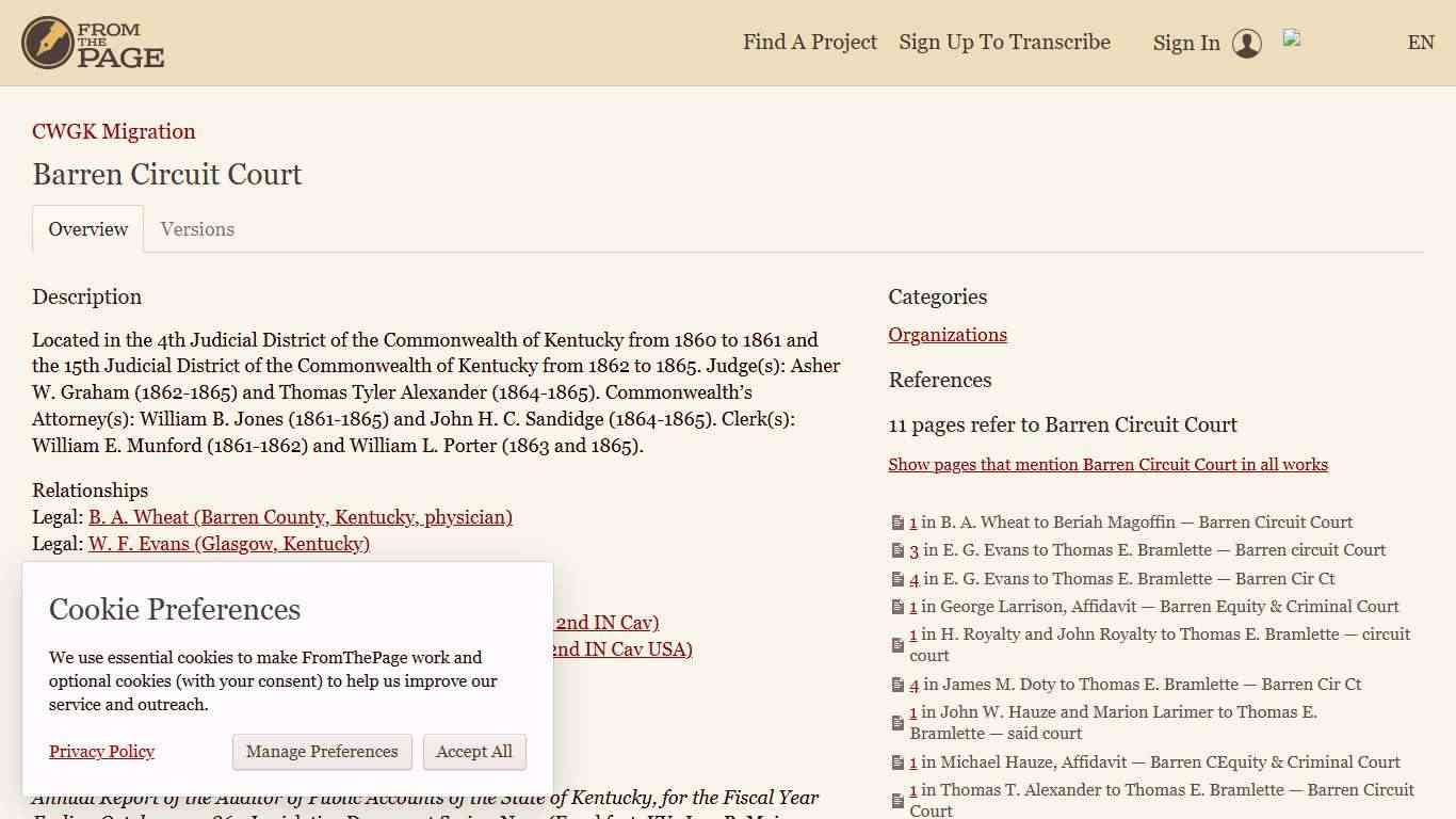 Barren Circuit Court | FromThePage